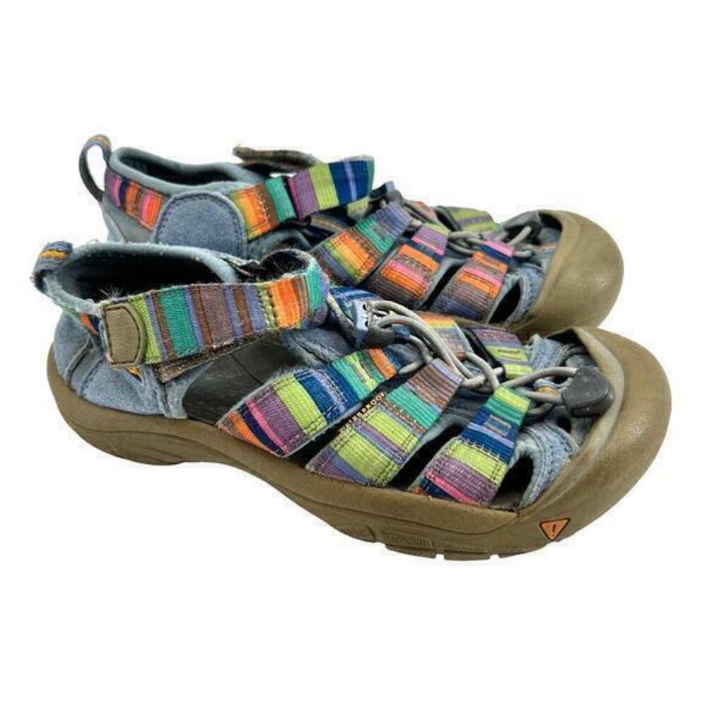 Keen Sport Sandals Blue rainbow Shoes Youth Size 3 Waterproof Closed Heel & Toe